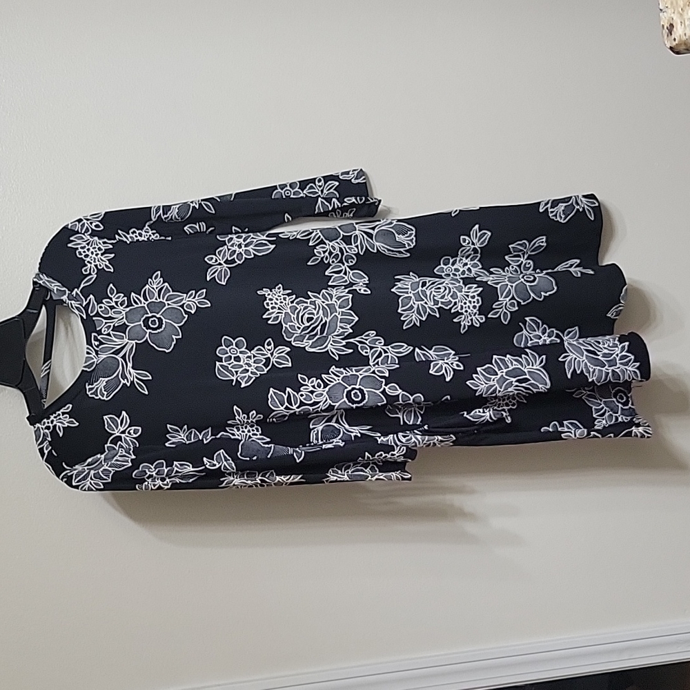 Black floral dress